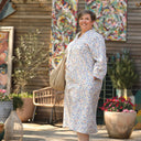 Robe Soizic - satin de coton fleurs de printemps