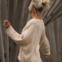 Blouse Naomie - double gaze de coton ficelle chiné