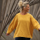 Blouse Naomie - lin stone wash jaune ocre