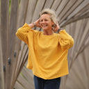 Blouse Naomie - lin stone wash jaune ocre