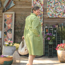 Robe Léontine en lin rouge cerise