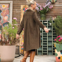 Robe Carole - velours côtelé chocolat