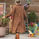 Robe Carole – Velours milleraies léopard