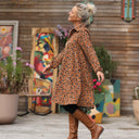 Robe Carole – Velours milleraies léopard