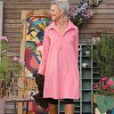 Robe Carole – Velours milleraies Rose Pétale