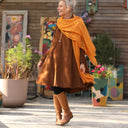 Robe Carole – Velours milleraies Écureuil