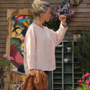 Blouse Naomie - double gaze de coton rayée écureuil