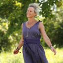 Ceinture Anita -double gaze de coton prune