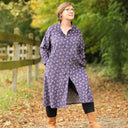 Robe Yuna - Velours milleraies Éclats de myosotis