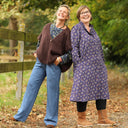 Robe Yuna - Velours milleraies Éclats de myosotis