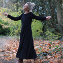 Robe Louisa - velours milleraies noir