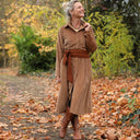 Robe Arlène - Velours côtelé camel