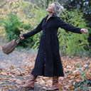 Robe Arlène - triple gaze de coton noire