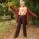 Pantalon Nestor - Coton/lin chocolat