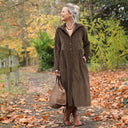 Robe Arlène - Velours côtelé moka