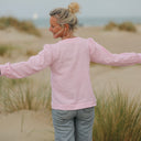 Blouse Léocadie - double gaze de coton rayée rose/blanc