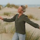 Blouse Léocadie - double gaze de coton kaki