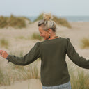 Blouse Léocadie - double gaze de coton kaki