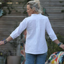 Blouse Isabeau - lin blanc cassé