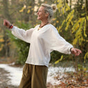 Blouse  Mina – Voile de coton blanc plumetis