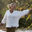 Blouse  Mina – Triple gaze de coton blanche