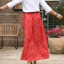 Jupe Sarah - viscose rouge mystérieux