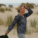 Blouse Léocadie - Ikat violet/kaki