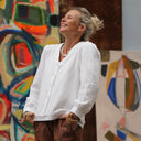 Blouse Léocadie - triple gaze de coton blanche