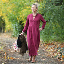 Robe Aurélia - Sergé de viscose Cerise noire