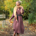 Robe Aurélia - Double gaze de coton parme