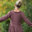 Robe Aurélia - Double gaze de coton parme