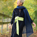 Robe Aurélia - velours côtelé bleu marine