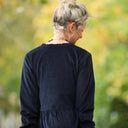 Robe Aurélia - velours côtelé bleu marine