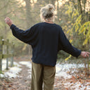 Blouse  Mina – Sergé de viscose marine