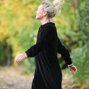 Robe Aurélia - velours côtelé noir