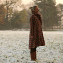 Robe Carole – flanelle de coton tartan érable rouge