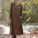 Robe Armande – Satin de coton Fleurs de Curcuma