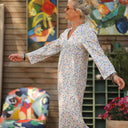 Robe Soizic - satin de coton fleurs de printemps