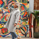 Manteau Taïma - gris lumière