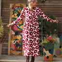 Robe Edonie manches longues - Viscose Fleur Grenade