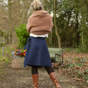 Jupe portefeuille Marie midi - Jean de coton brut