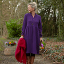 Robe Allegra - double gaze de coton prune