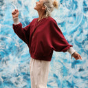 Sweat Ferdinand - cerise noire - version courte