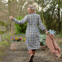 Robe Allegra - Tartan carreaux bleuté