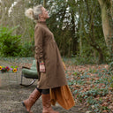 Robe Allegra - Tissage mixte gaze & sergé de coton moka