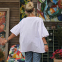 Blouse Léopoldine -  seersucker blanc cassé