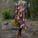 Robe Edonie coupe midi - Satin de coton Pavot Ocre