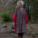 Robe Edonie coupe midi - Velours milleraies champêtre