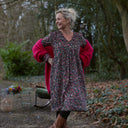 Robe Edonie coupe midi - Velours milleraies champêtre