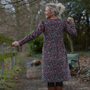 Robe Edonie coupe midi - Velours milleraies champêtre